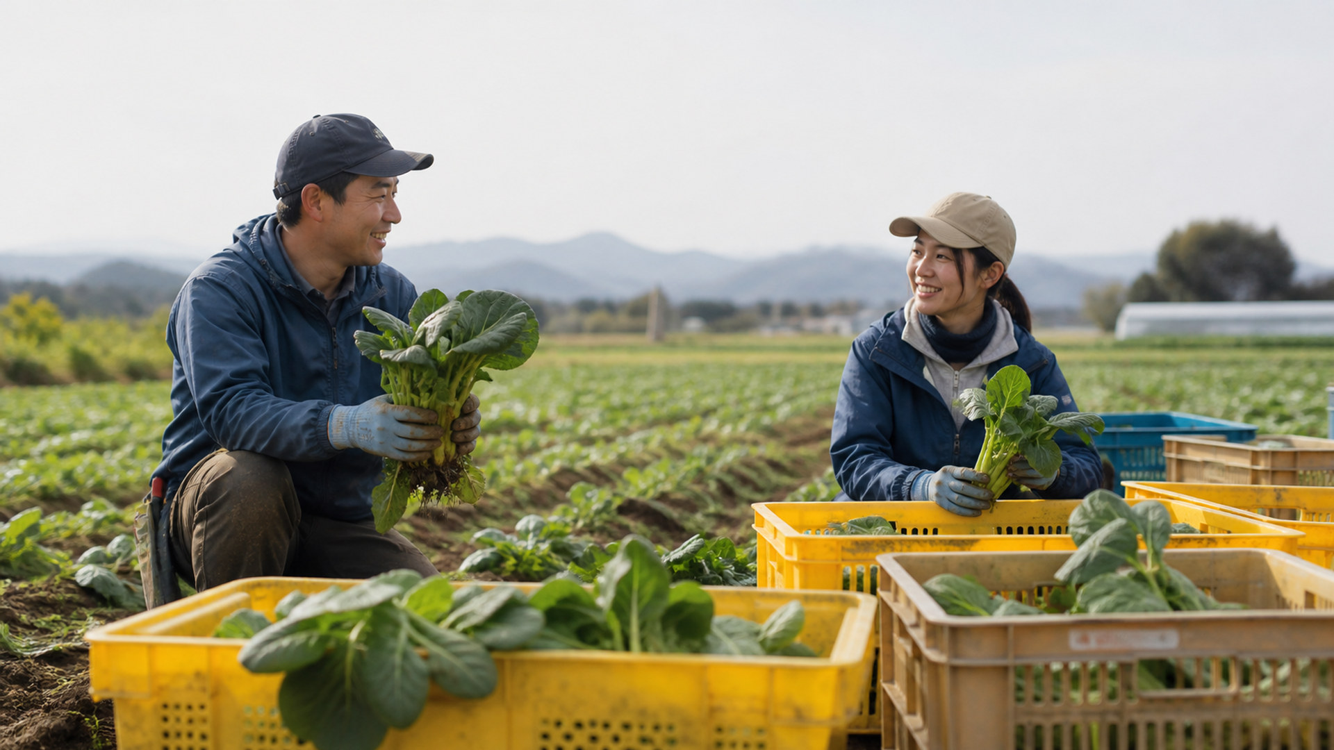 農作物の収穫 agriculture-harvest-team-04