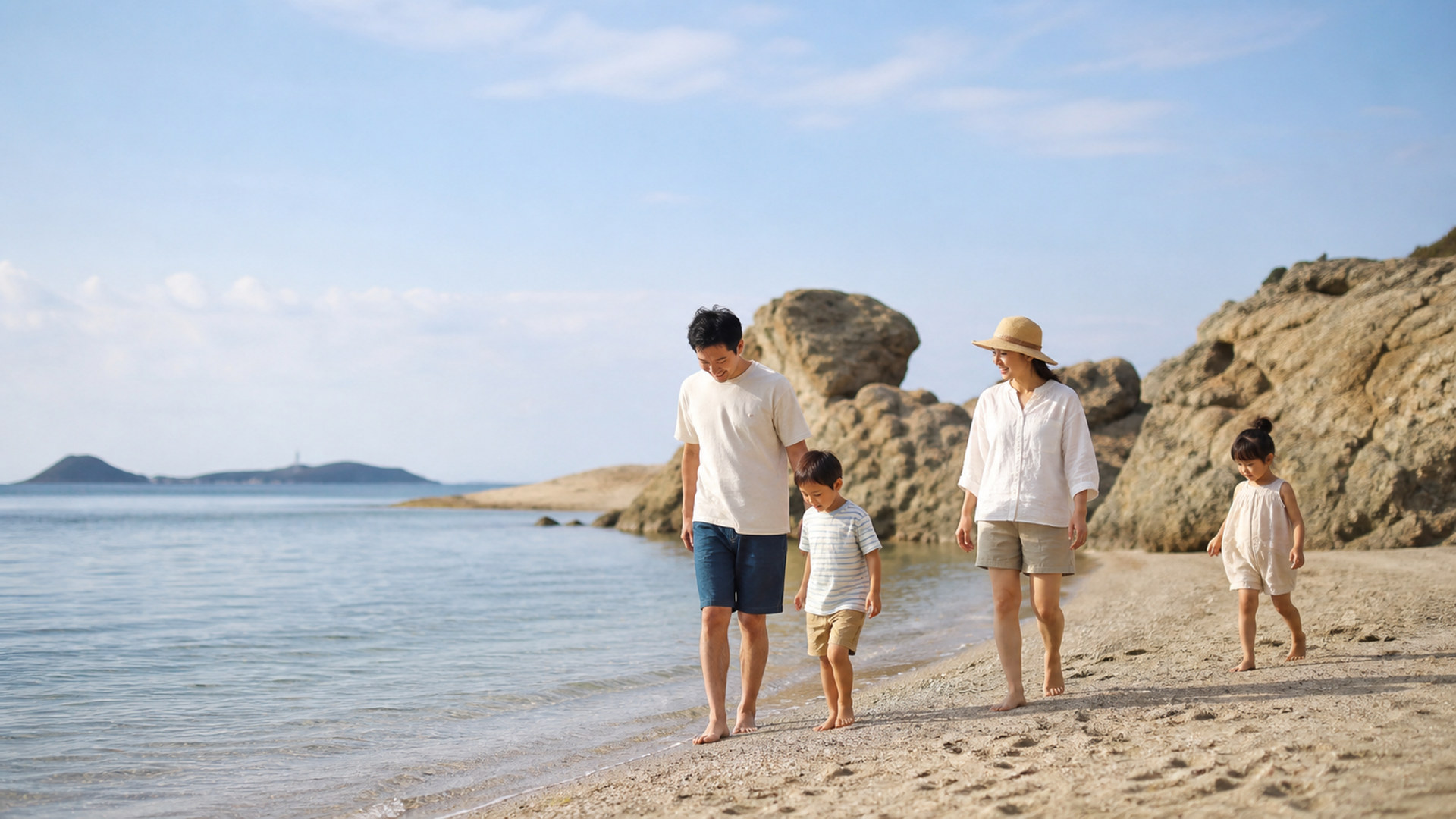 海辺の家族旅行 beach-vacation-family-05