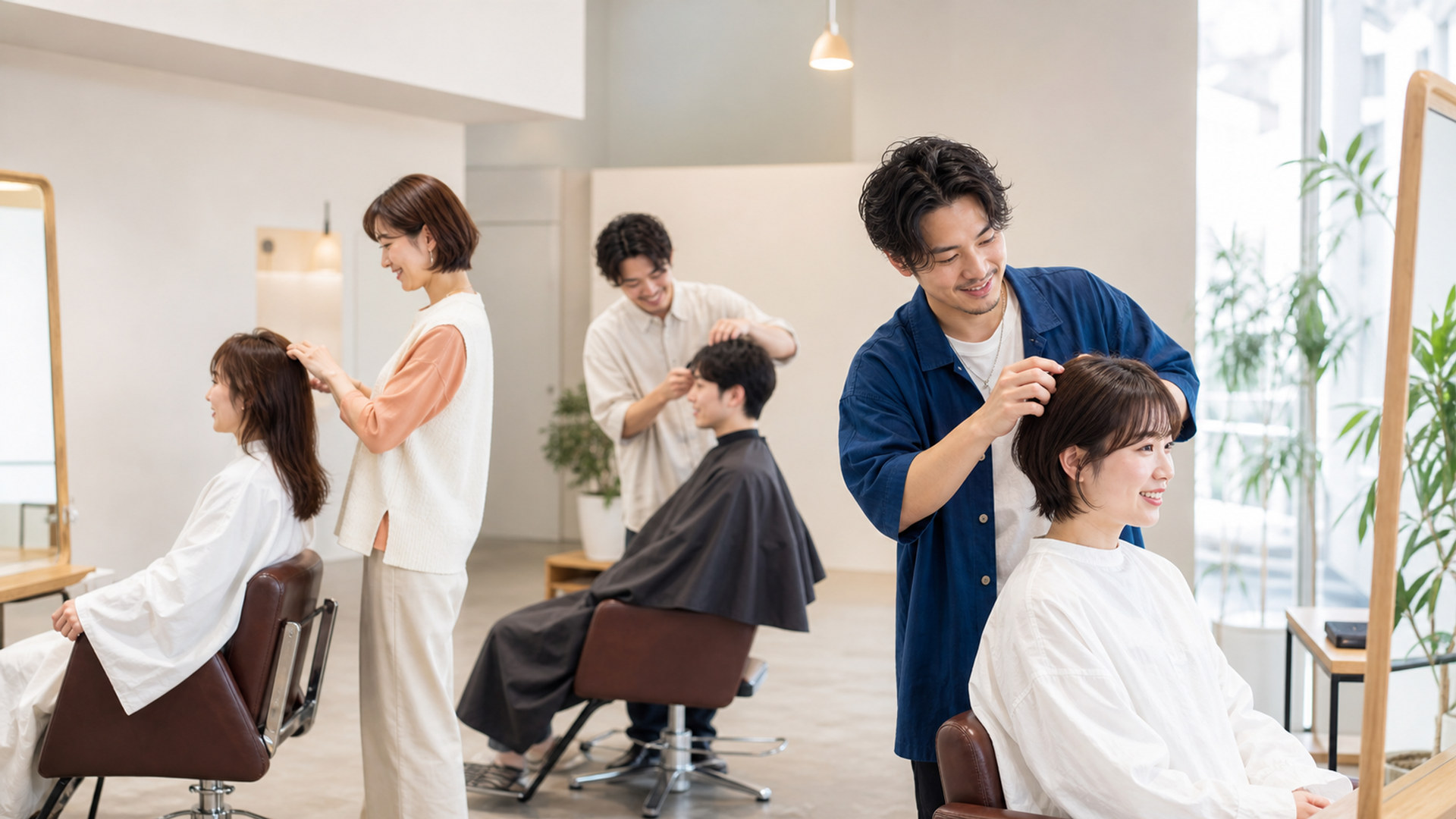 美容室の客とスタッフ beauty-salon-customers-05