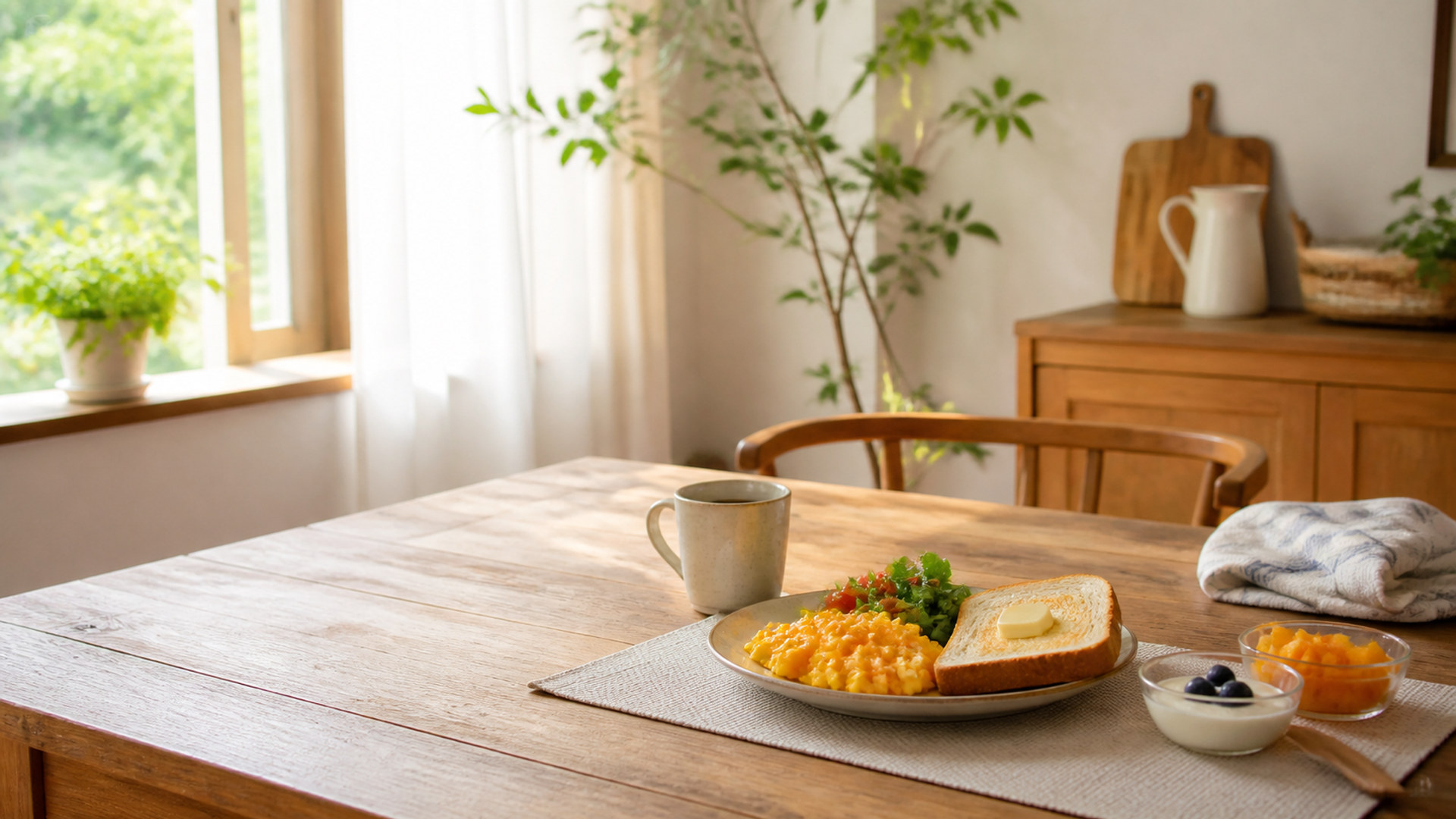 朝食の時間 breakfast-routine-people-01