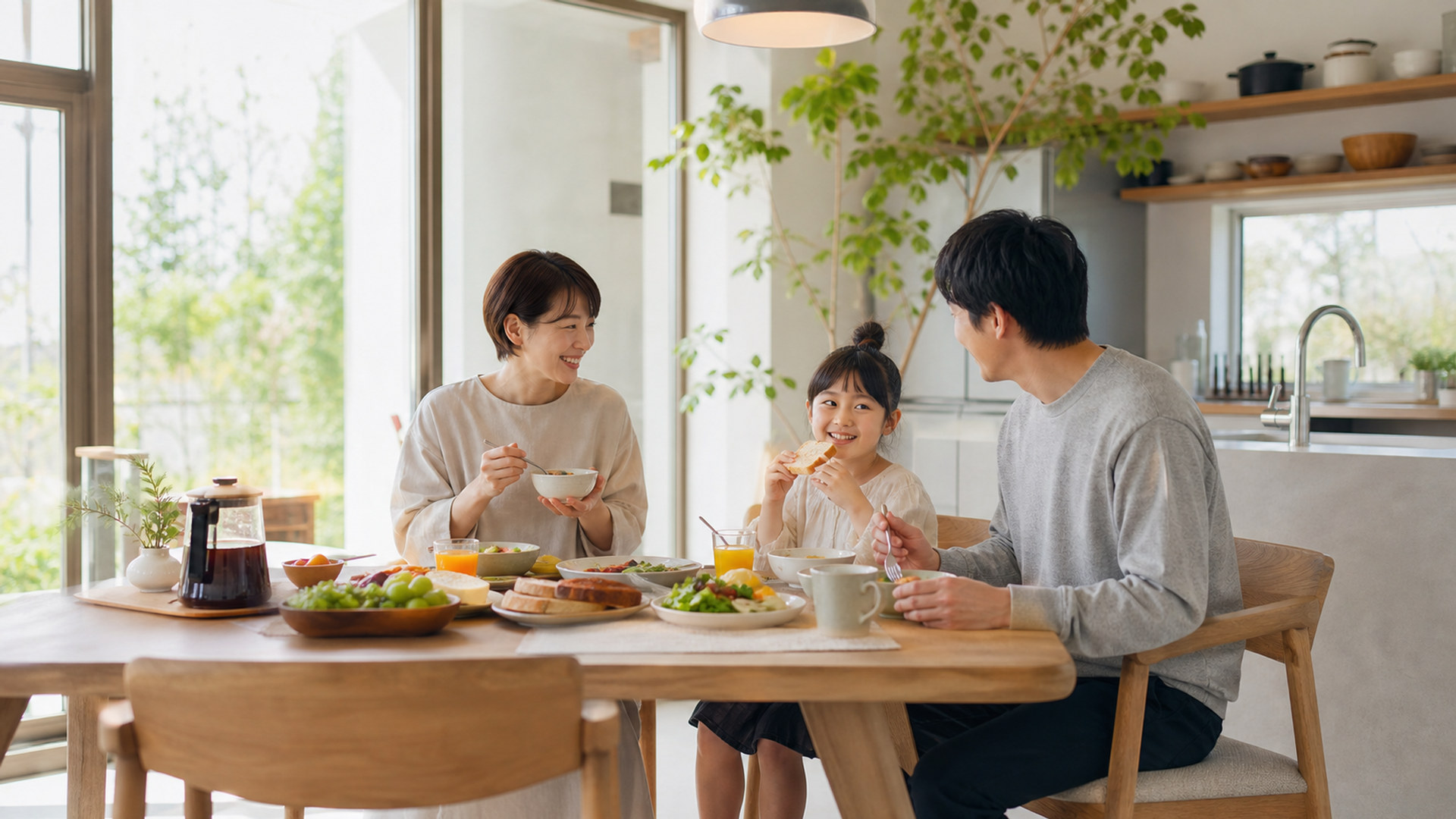 朝食の時間 breakfast-routine-people-05