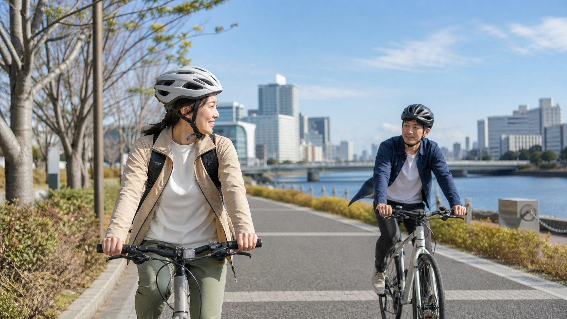 街の自転車移動 cycling-city-04