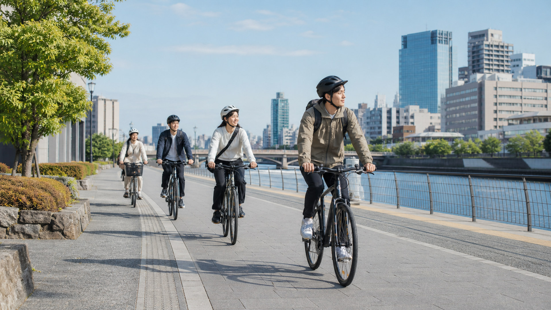 街の自転車移動 cycling-city-05