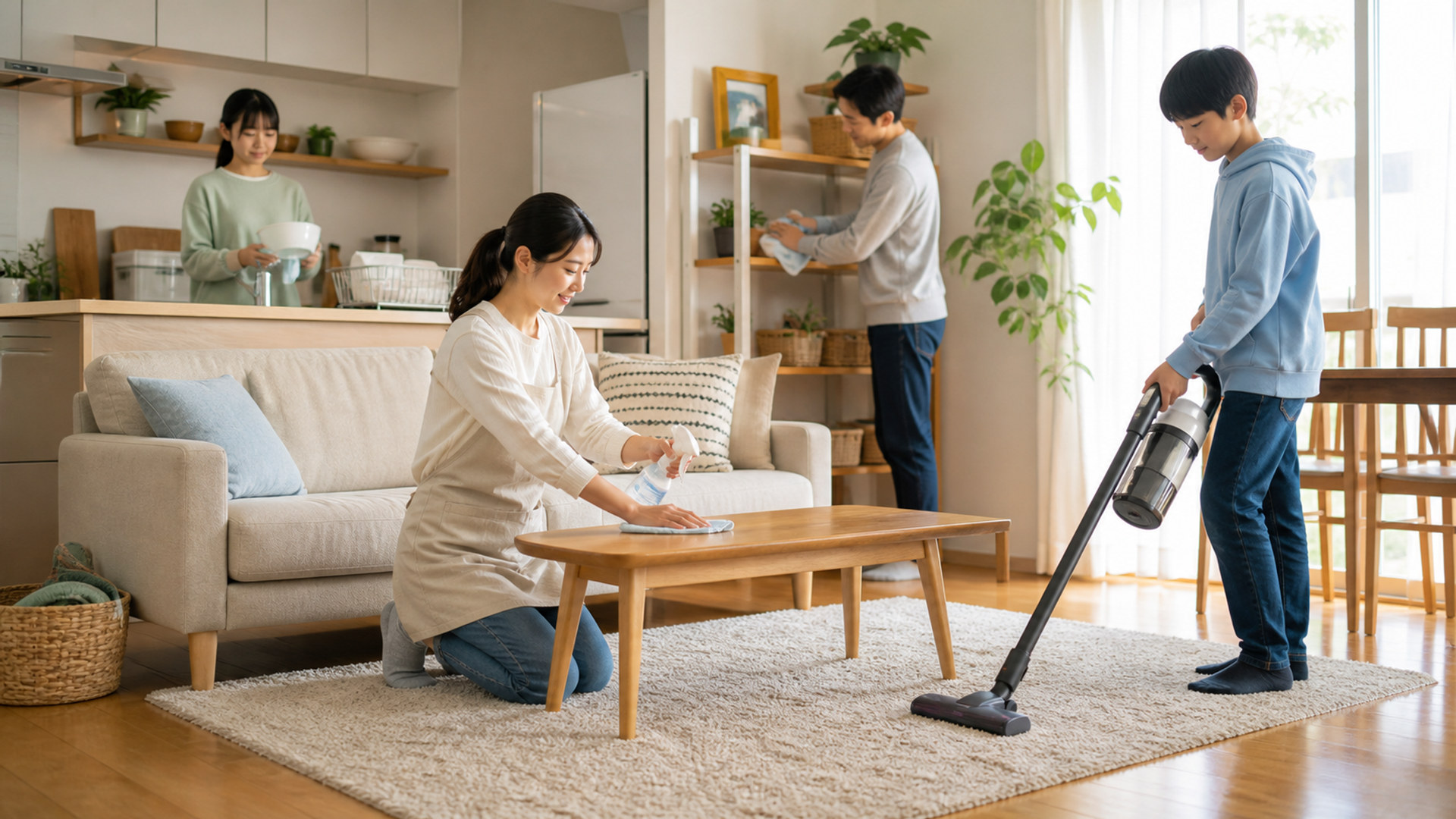 家族の掃除 home-cleaning-family-05