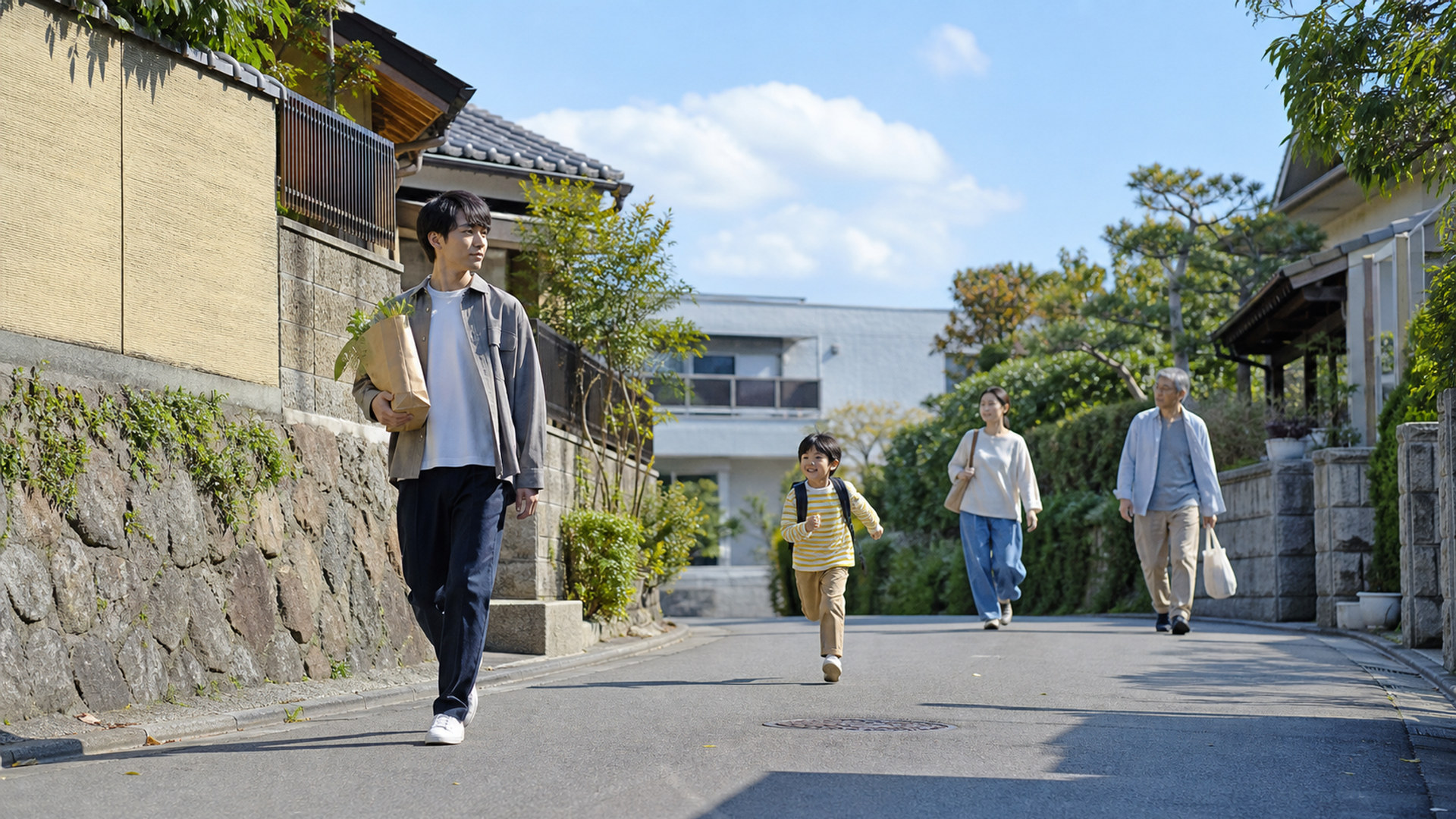 近所を歩く人々 local-neighborhood-walk-05