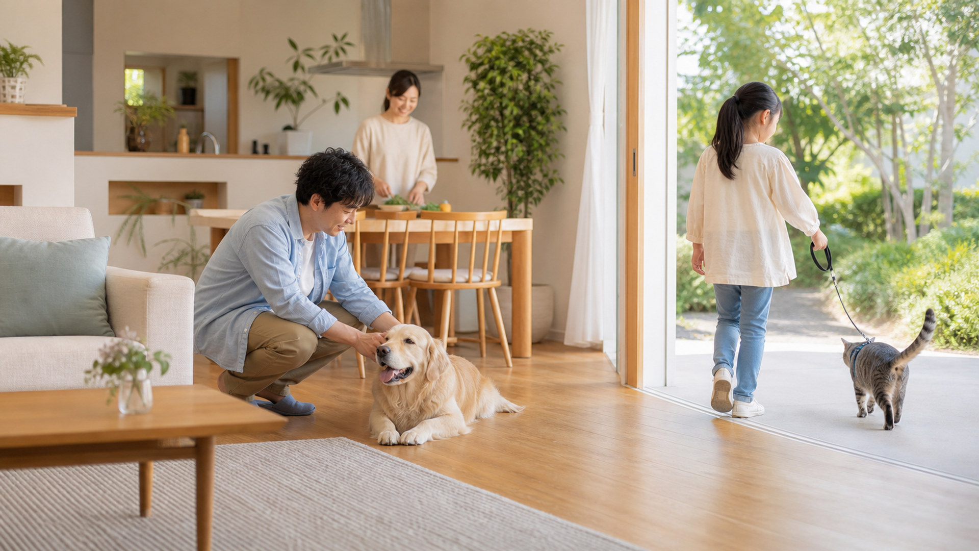 ペットと暮らす家族 pet-family-life-05