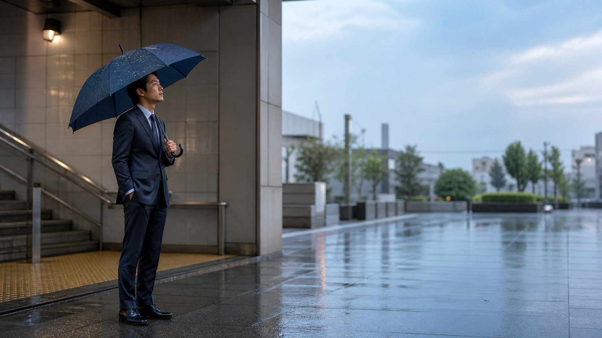 雨の街の通勤 rainy-city-commute-02