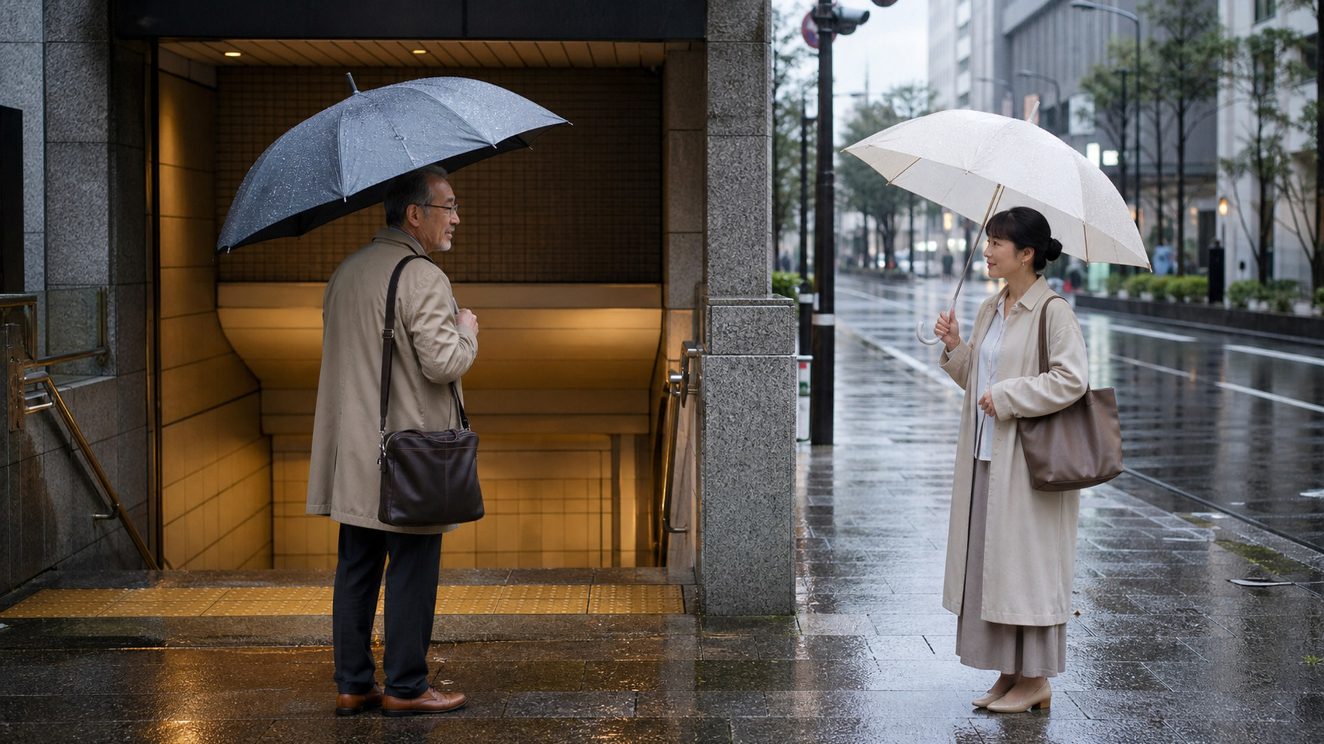 雨の街の通勤 rainy-city-commute-04