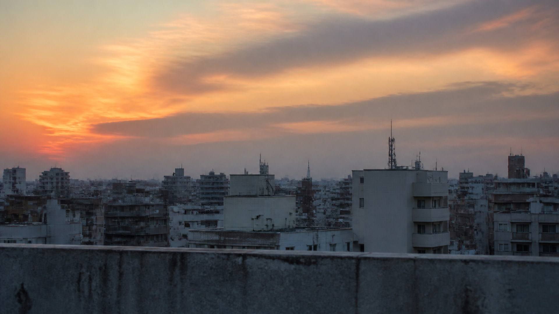 屋上の夕景 rooftop-sunset-03